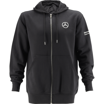 Fermuarlı Siyah Hoodie resmi