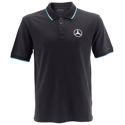 Polo Yaka Mavi Çizgili T-Shirt - Erkek resmi